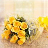 10 Yellow Roses Bouquet